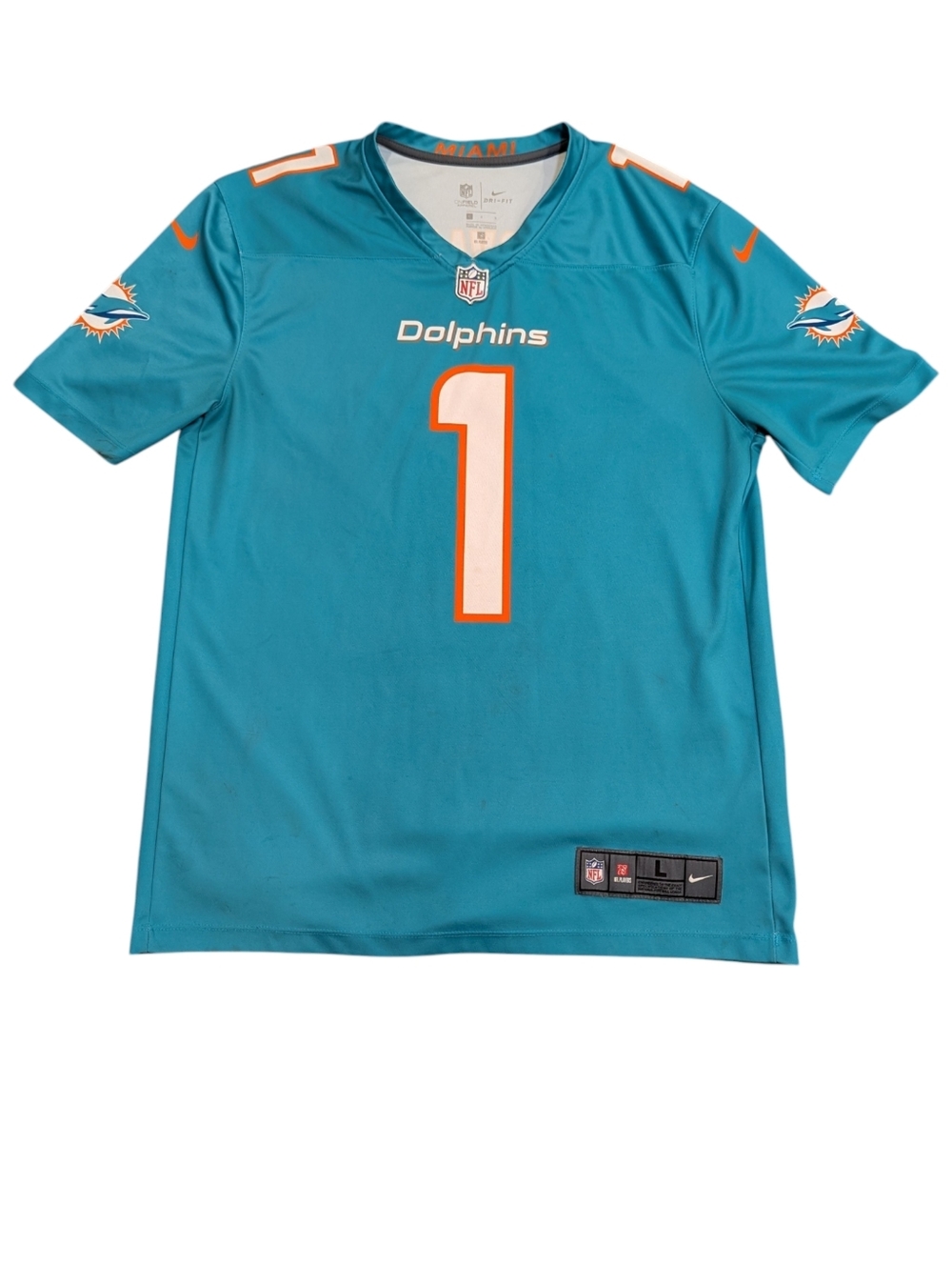 Nike Dri-Fit Miami Dolphins Tua Tagovailoa Onfield Apparel Size Large NFL